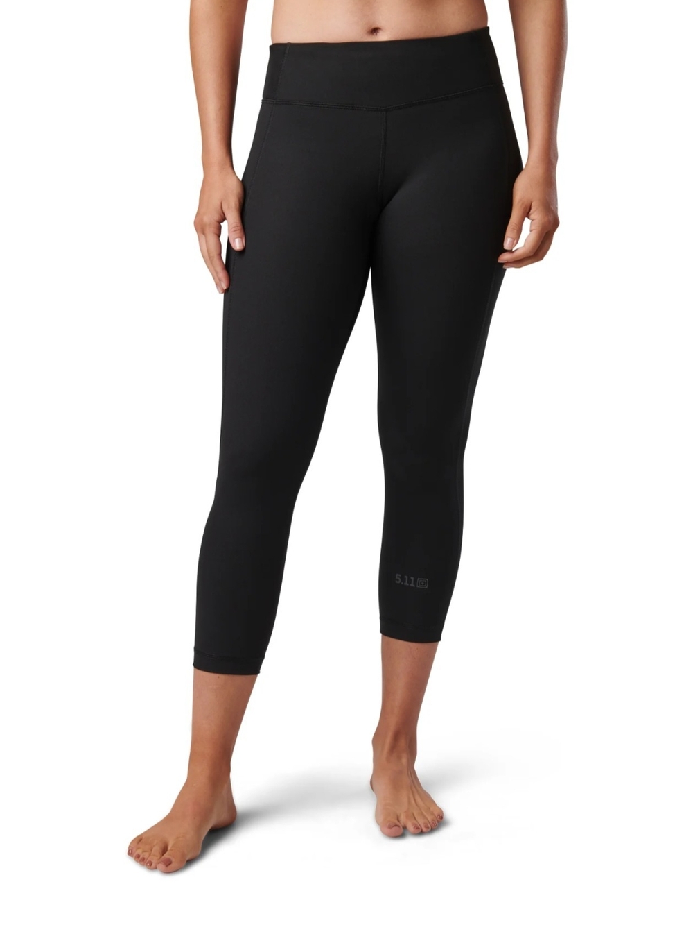 5.11 Tactical Women's Black PT-R Max Effort Capri Performance Leggings - Large